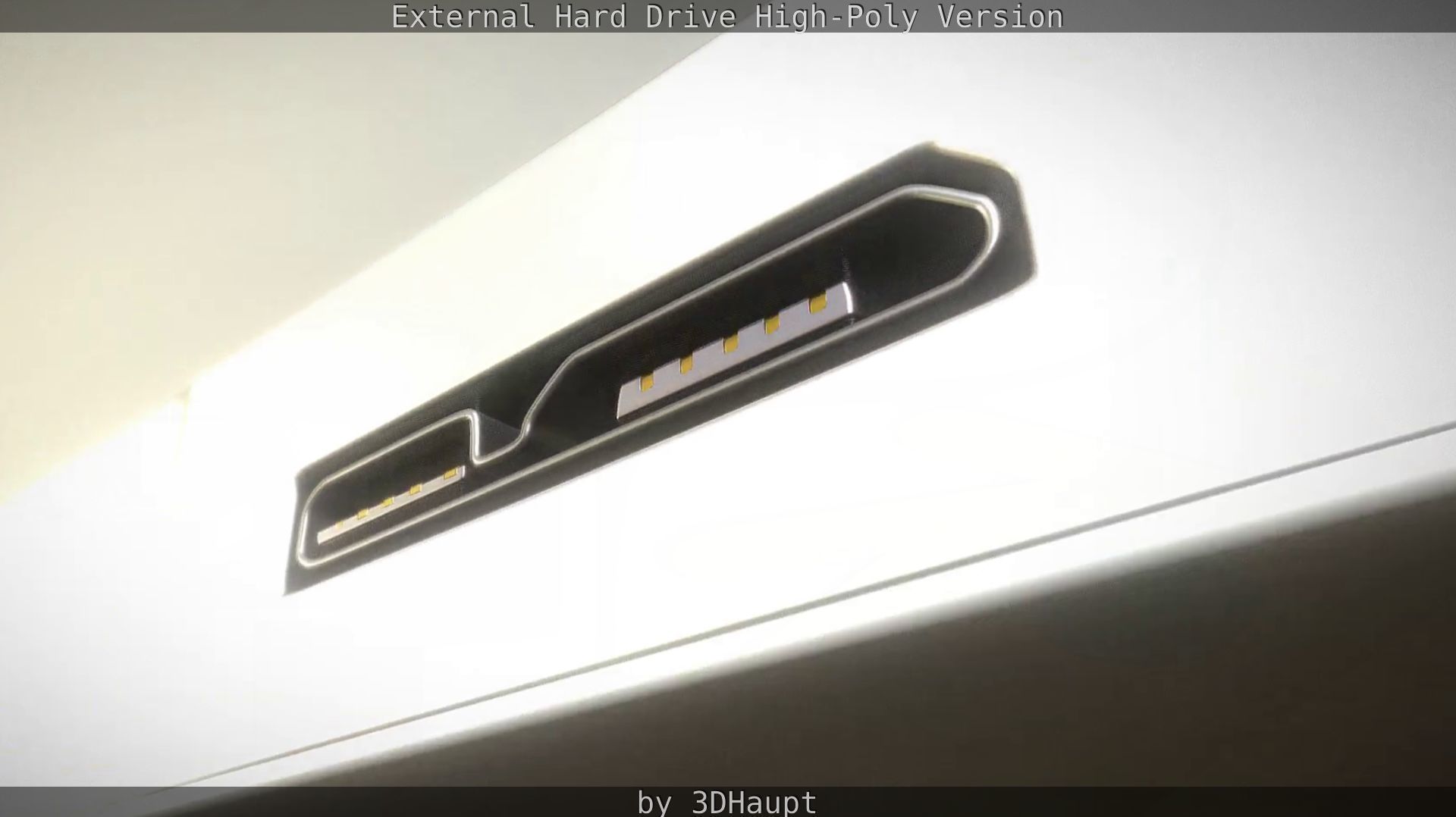 External Hard Drive High Poly Version 3D model_30