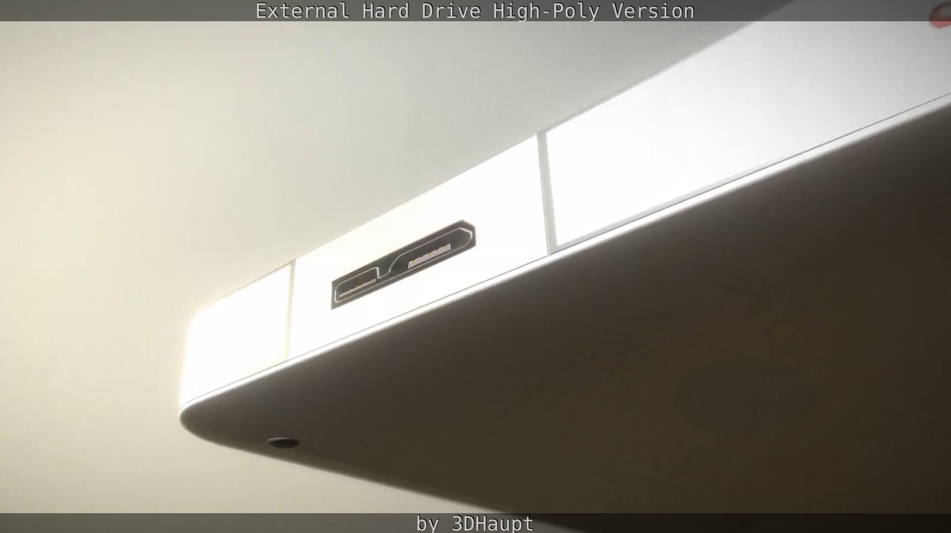 External Hard Drive High Poly Version 3D model_33