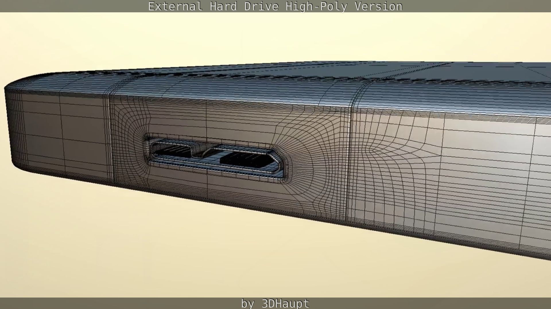External Hard Drive High Poly Version 3D model_95