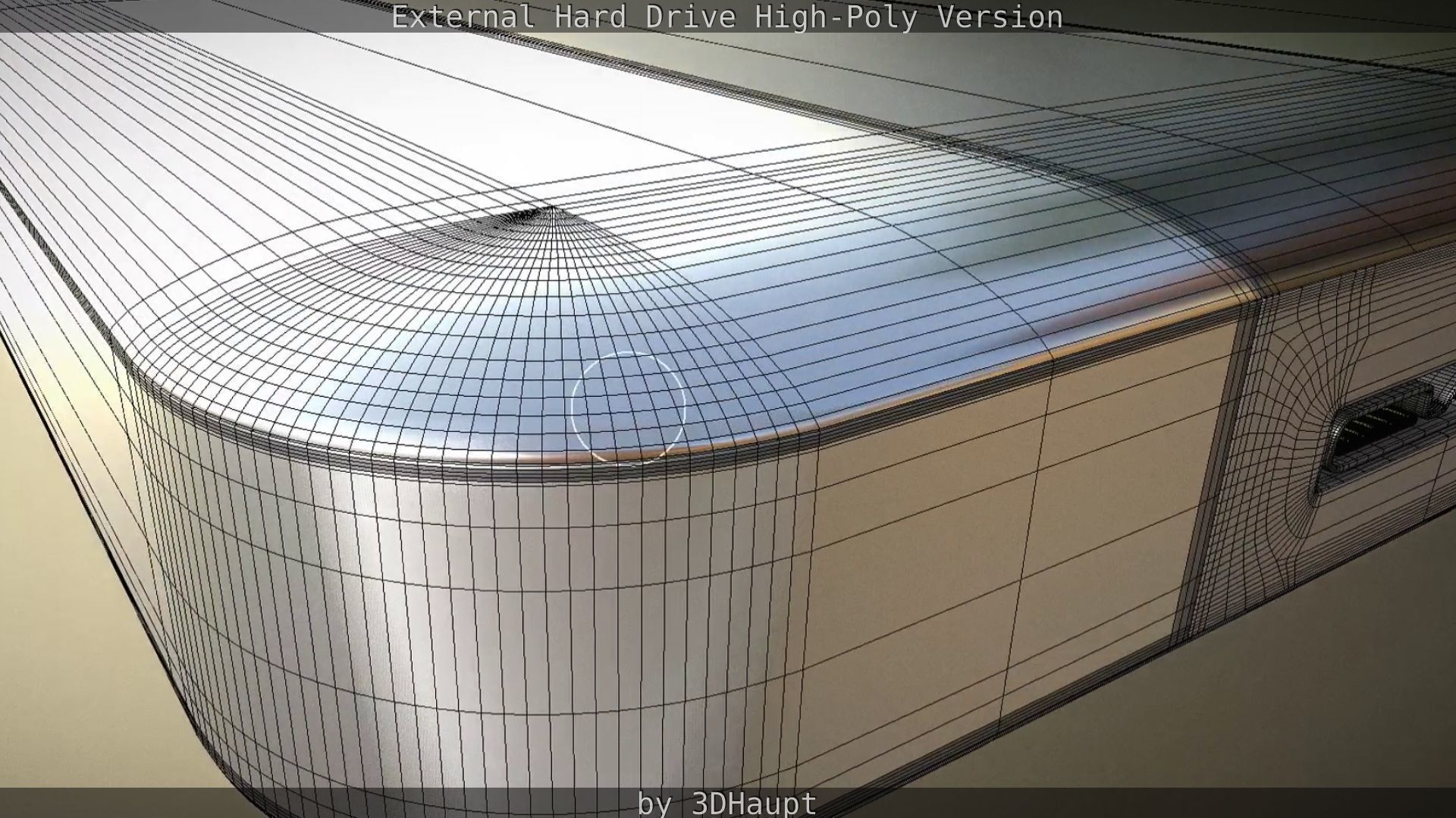 External Hard Drive High Poly Version 3D model_70
