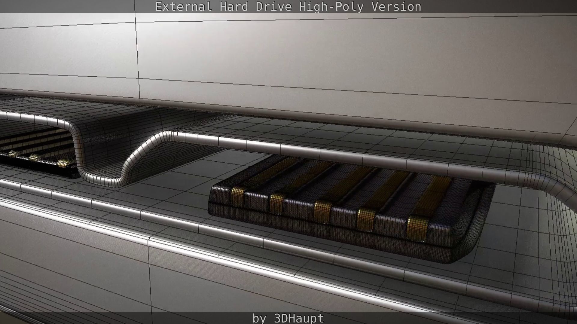 External Hard Drive High Poly Version 3D model_82