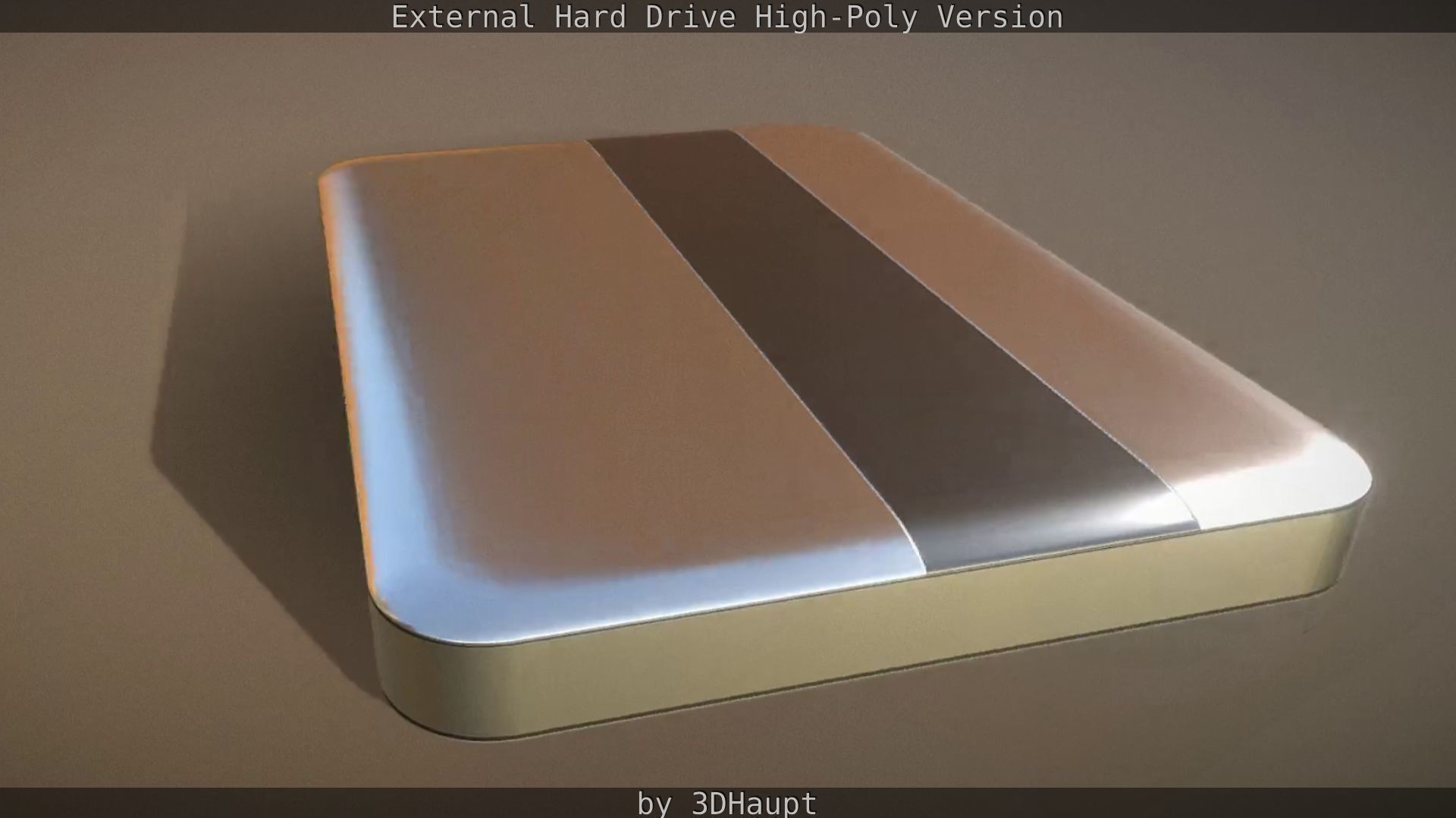 External Hard Drive High Poly Version 3D model_49