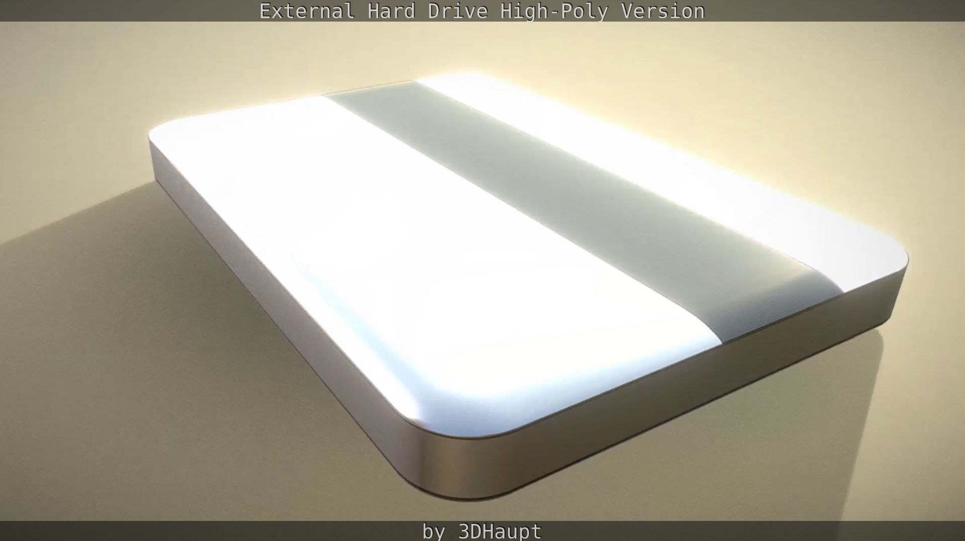 External Hard Drive High Poly Version 3D model_40