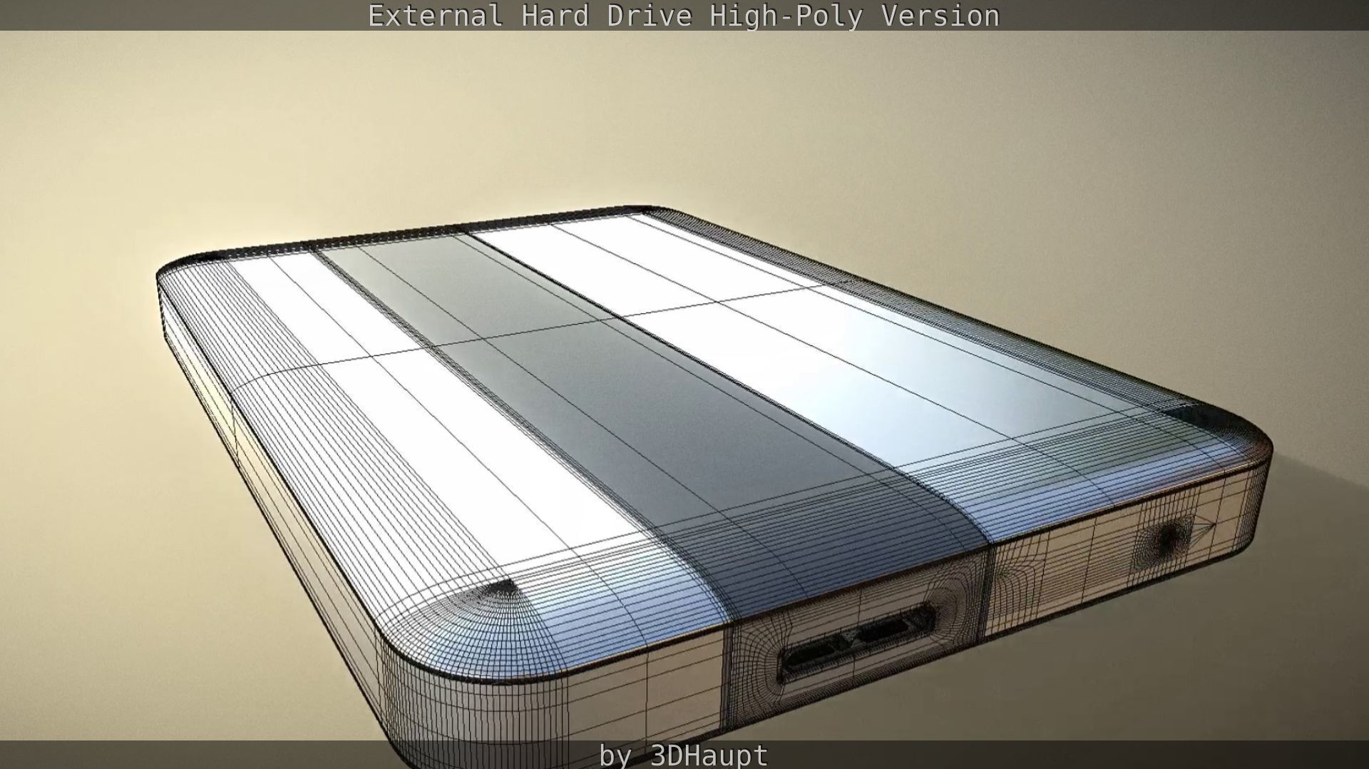 External Hard Drive High Poly Version 3D model_66