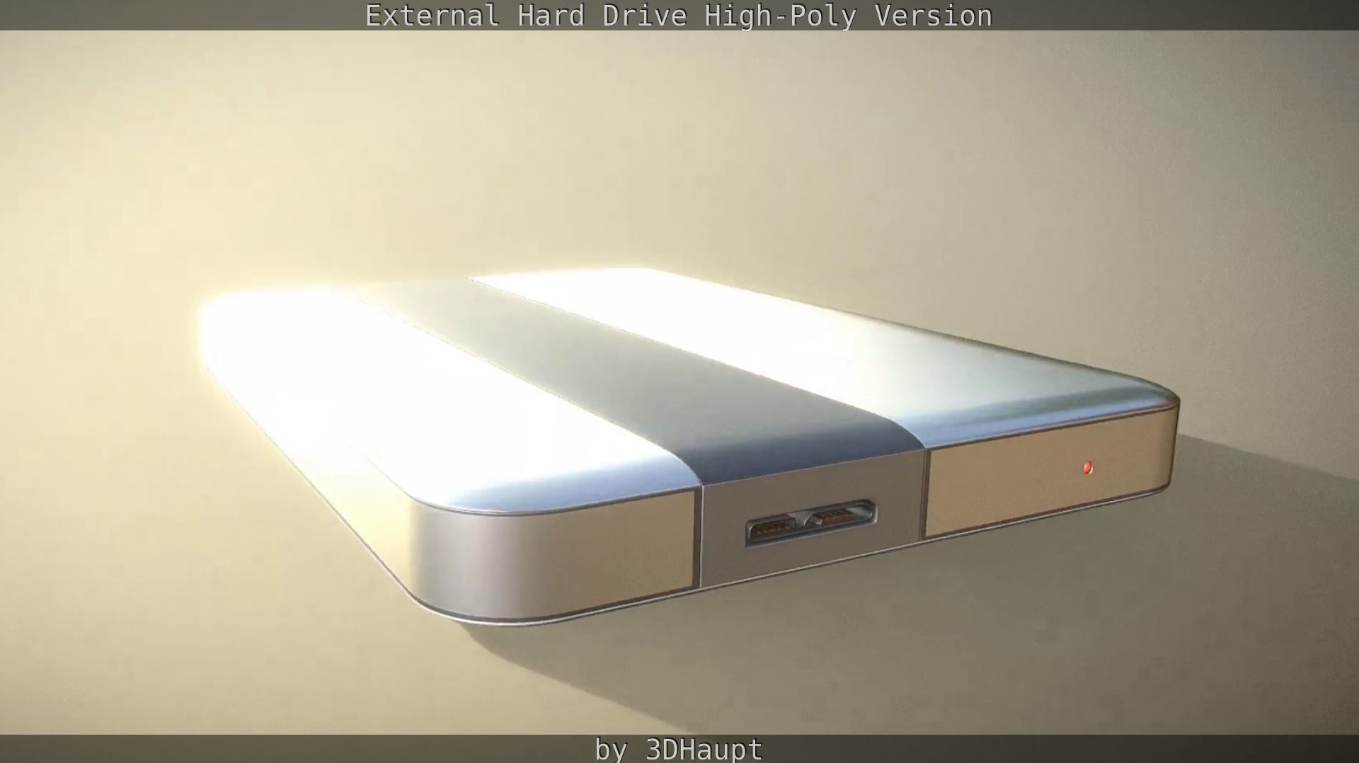 External Hard Drive High Poly Version 3D model_55
