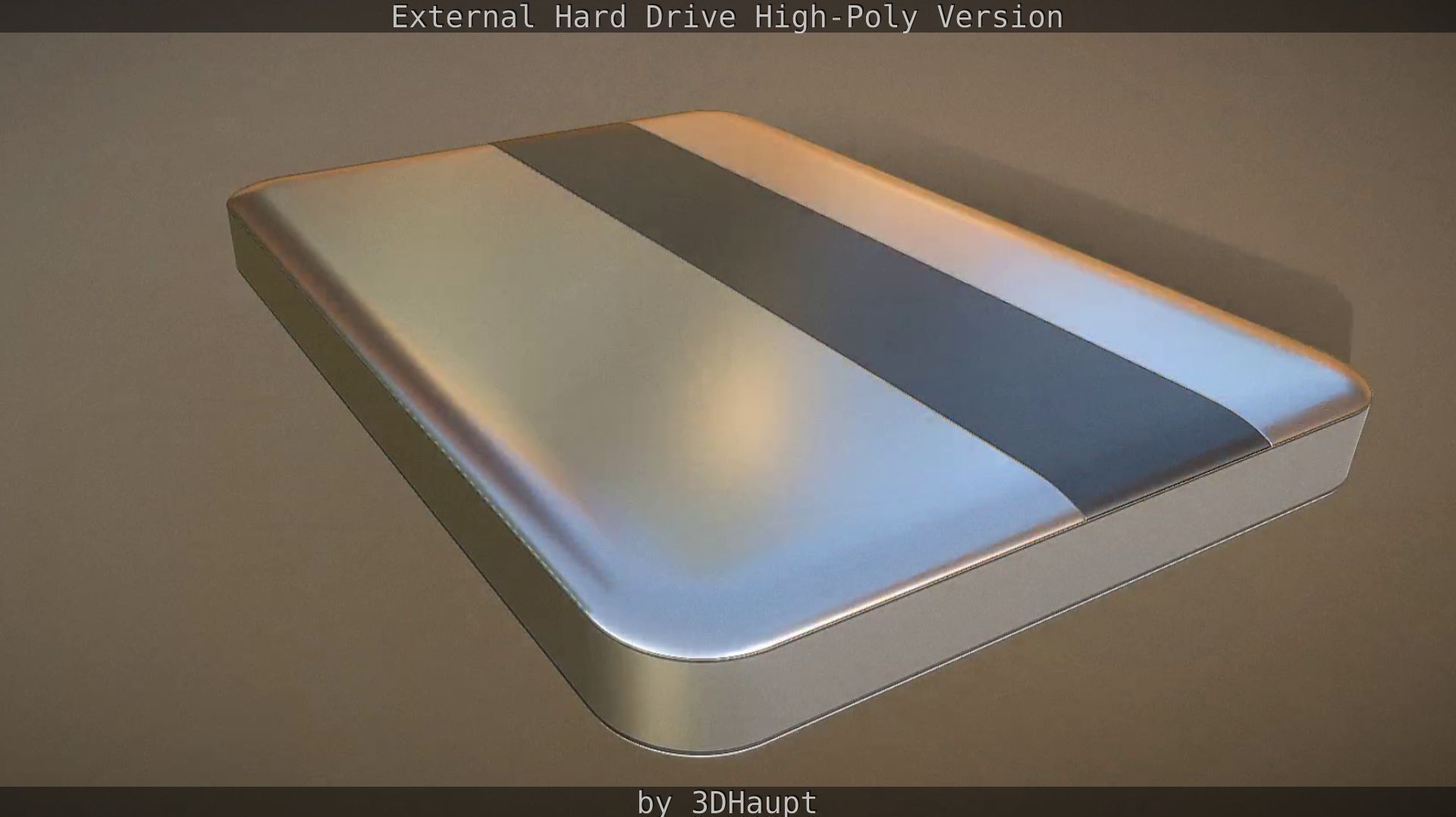 External Hard Drive High Poly Version 3D model_43