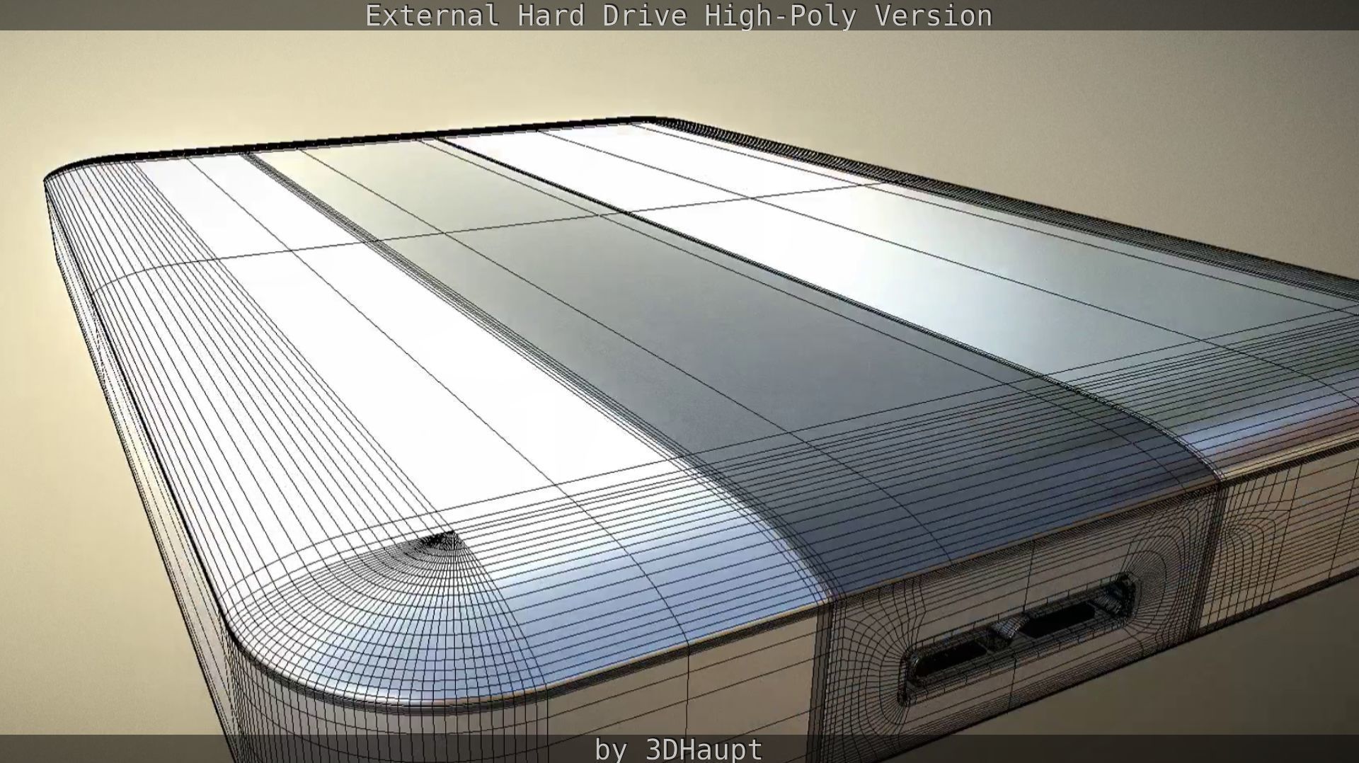 External Hard Drive High Poly Version 3D model_67