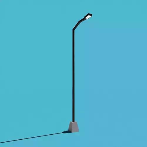 Lowpoly game ready street lamp Low-poly 3D model