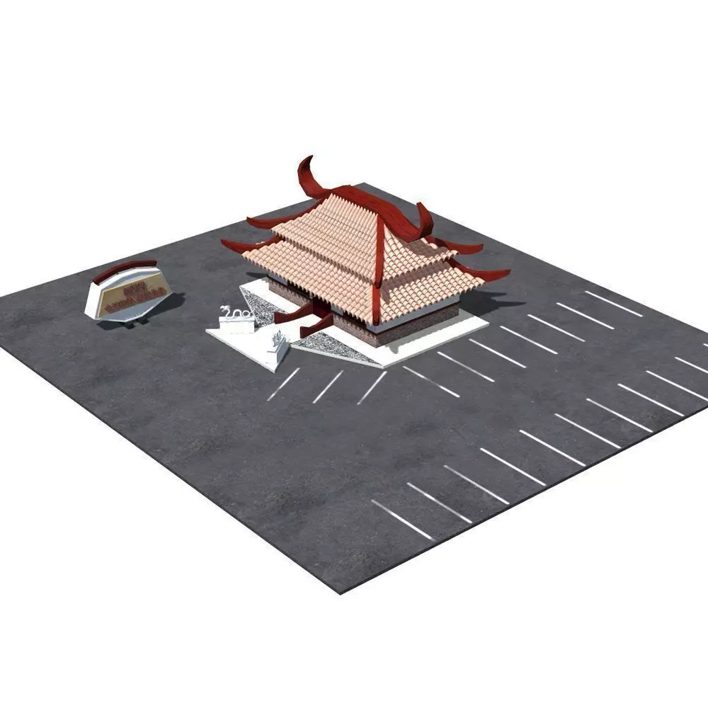 Chinese Restaurant 3D model_0