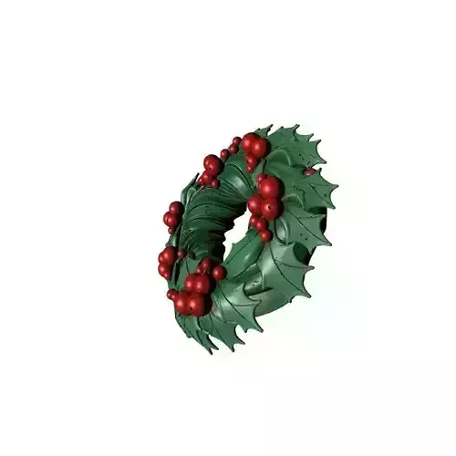 Christmas Wreath 3D Printable Decoration