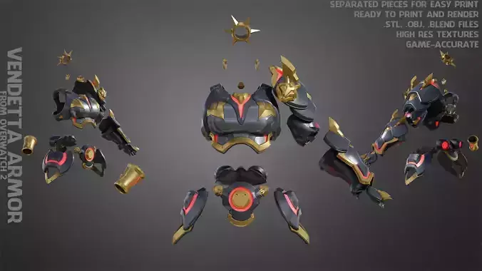 Overwatch 2 Vendetta Armor for Cosplay 