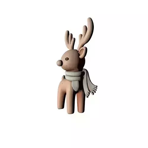 Christmas Deer 3D Printable Model