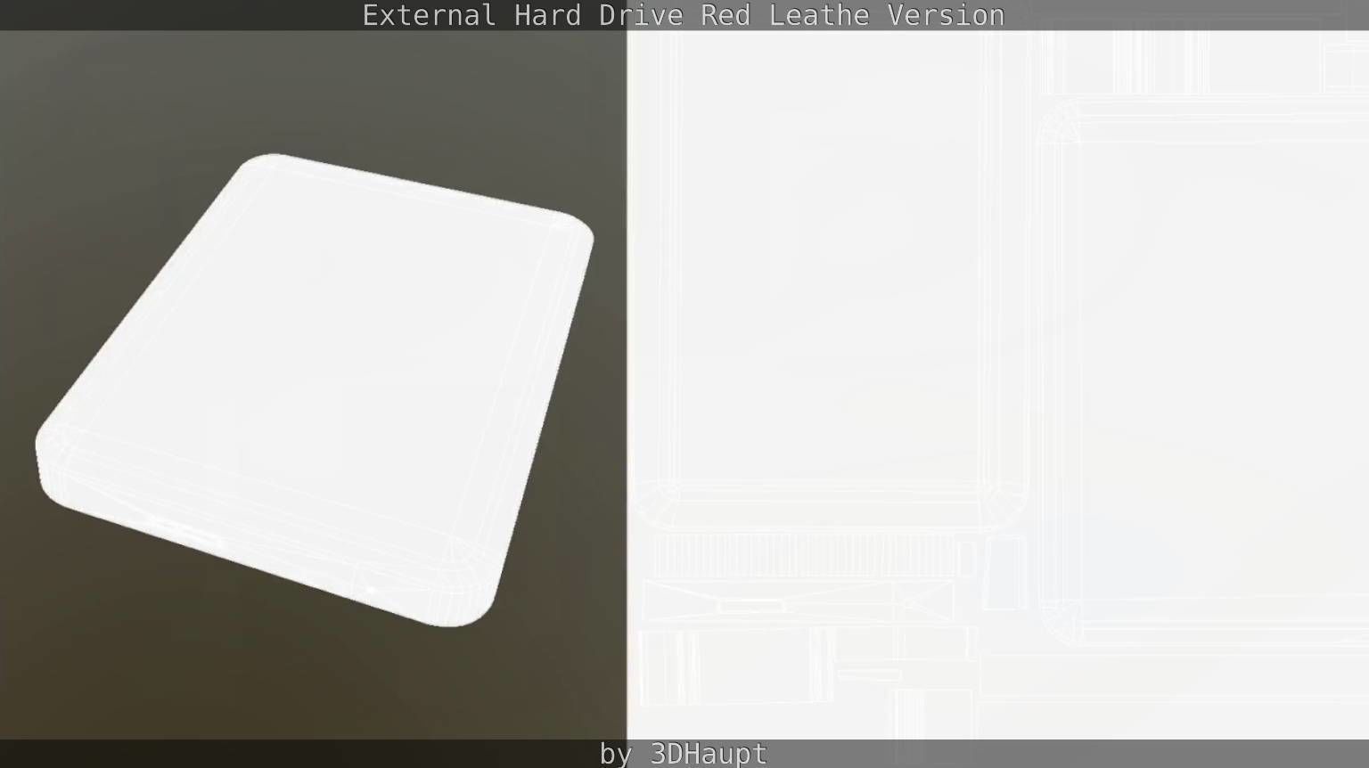 External Hard Drive  Red Leathe Version   - Gameready - PBR Low-poly 3D model_60