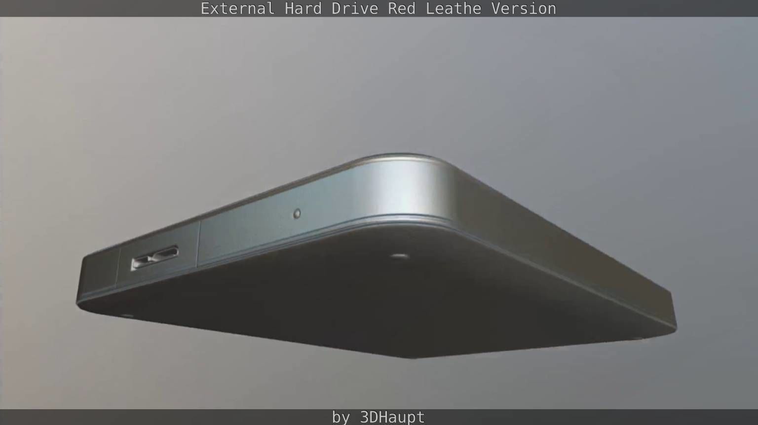 External Hard Drive  Red Leathe Version   - Gameready - PBR Low-poly 3D model_70