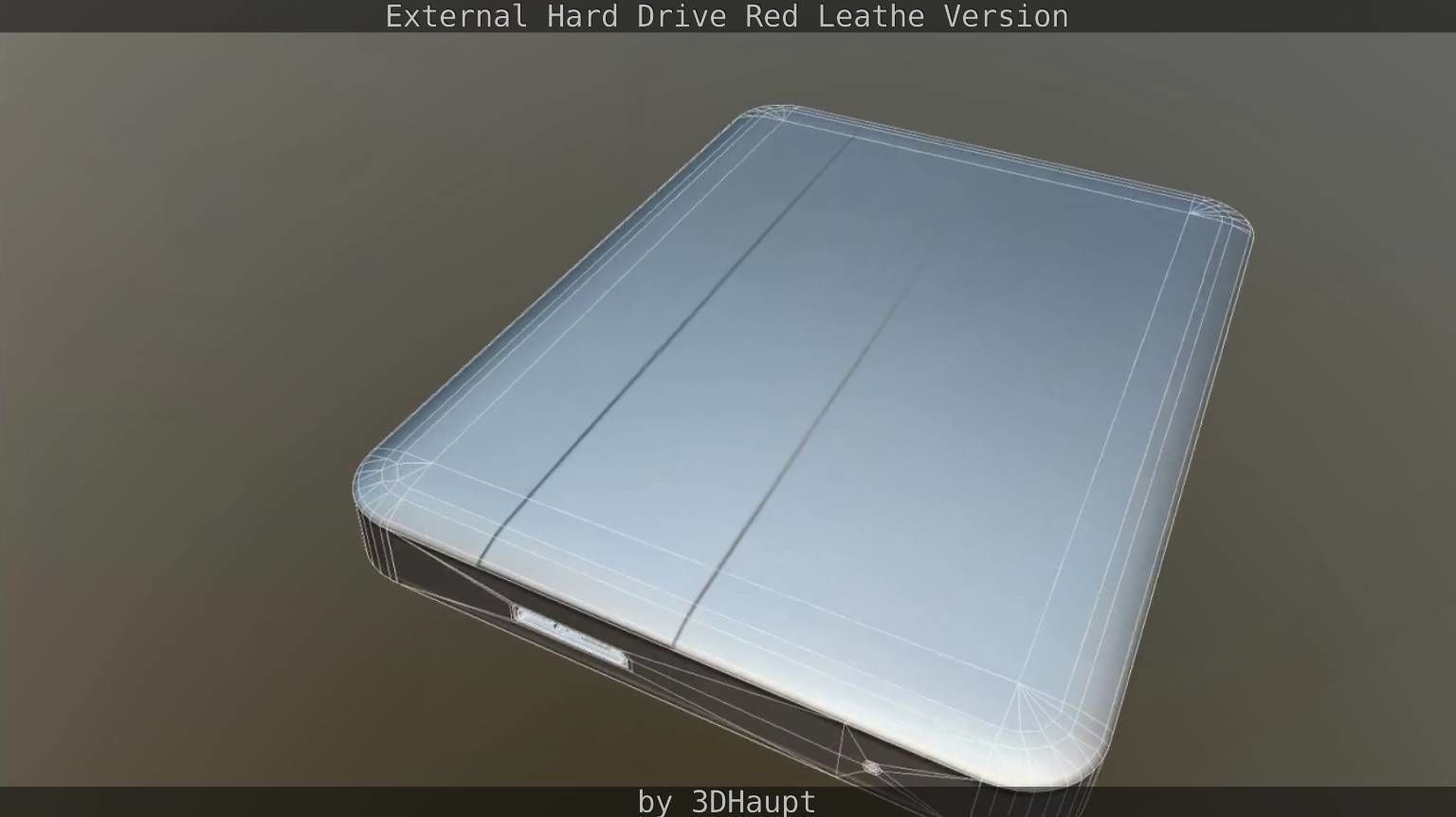 External Hard Drive  Red Leathe Version   - Gameready - PBR Low-poly 3D model_68
