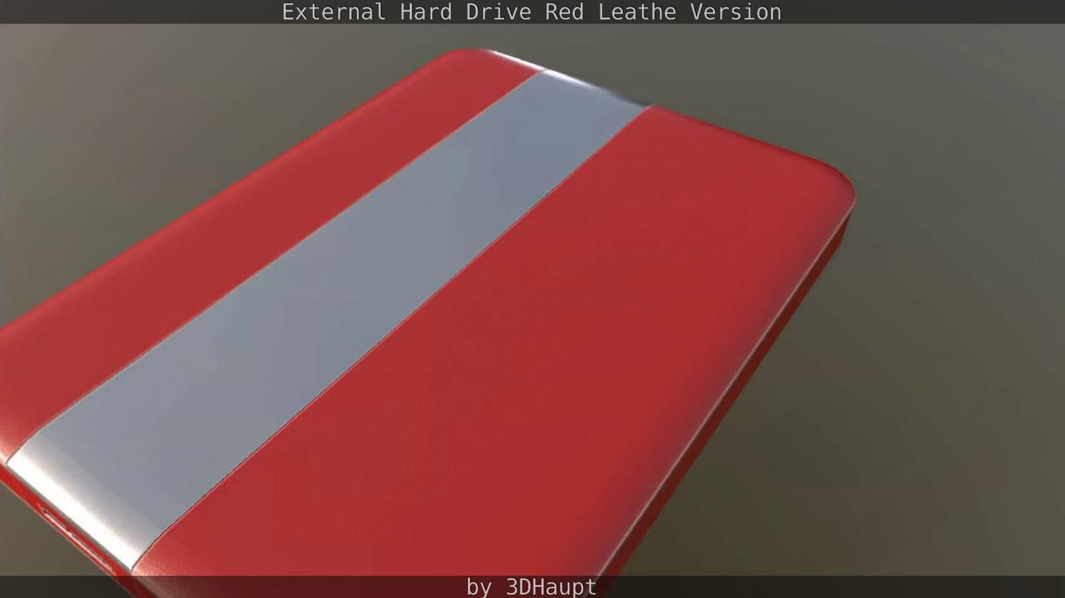 External Hard Drive  Red Leathe Version   - Gameready - PBR Low-poly 3D model_80