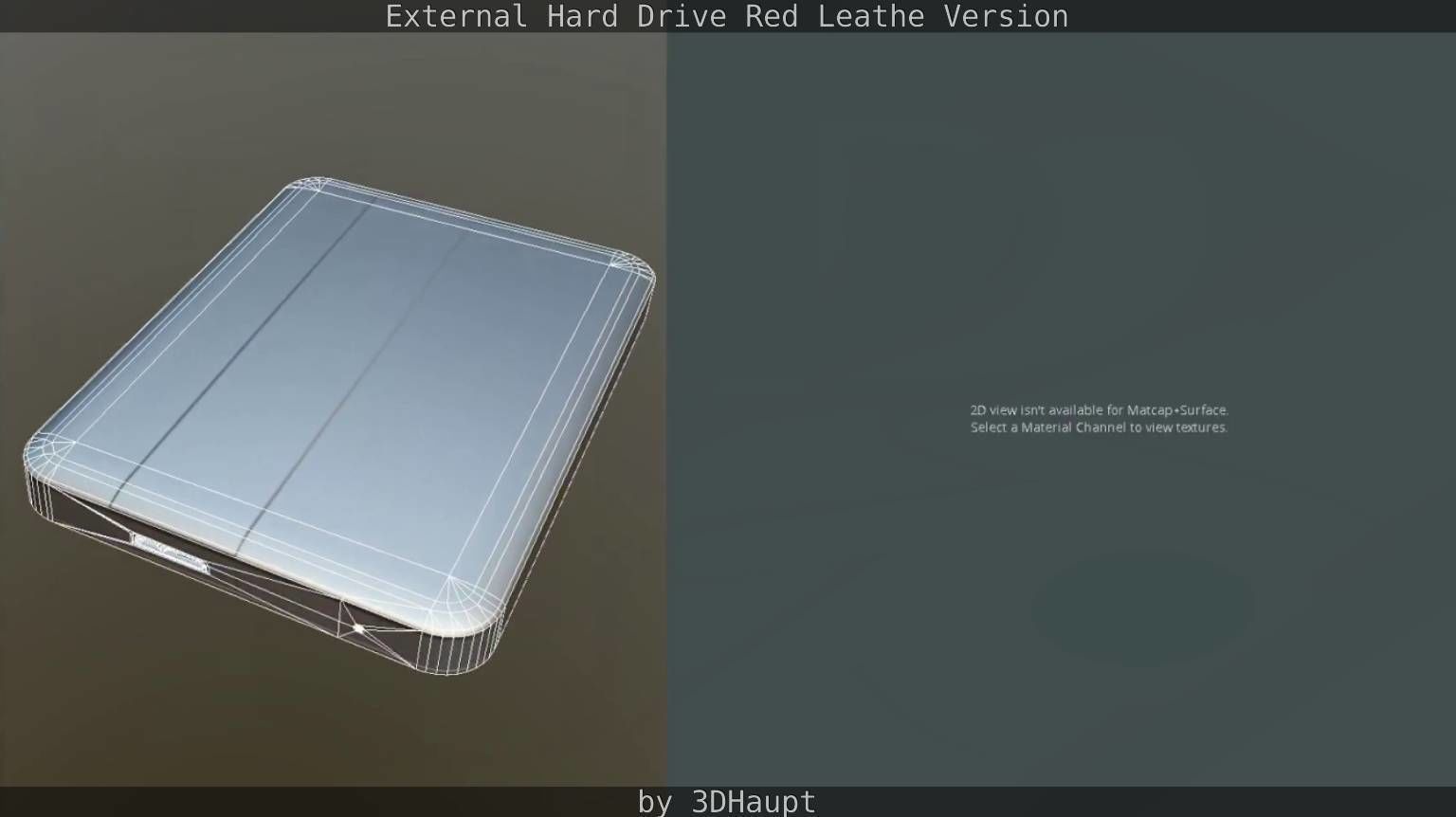 External Hard Drive  Red Leathe Version   - Gameready - PBR Low-poly 3D model_66