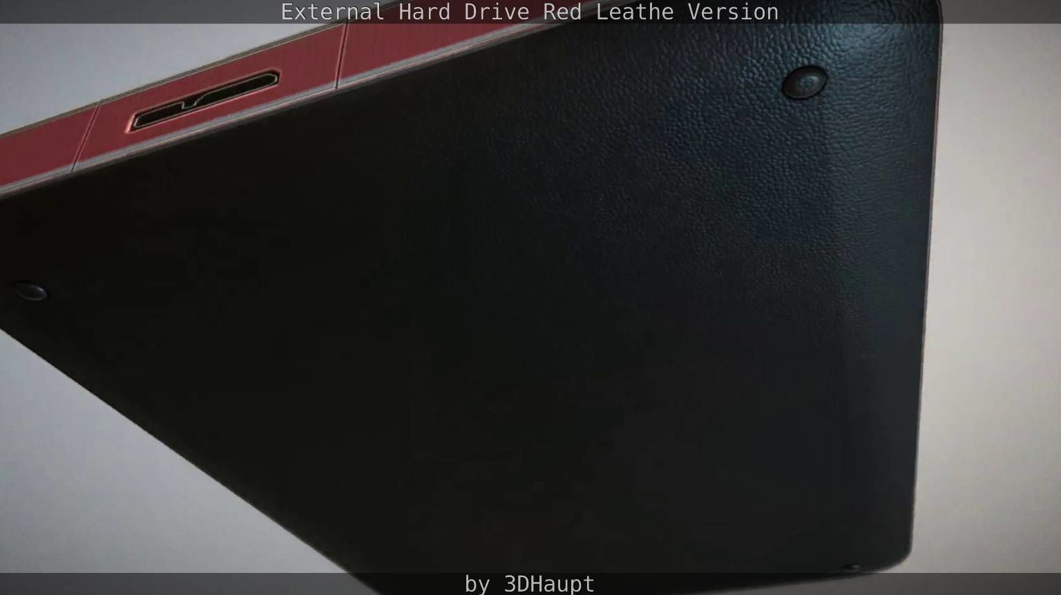 External Hard Drive  Red Leathe Version   - Gameready - PBR Low-poly 3D model_21