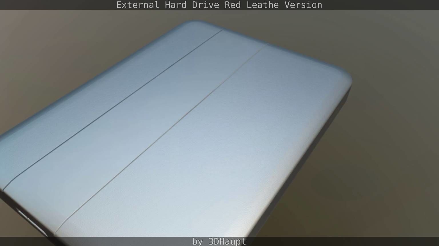 External Hard Drive  Red Leathe Version   - Gameready - PBR Low-poly 3D model_78