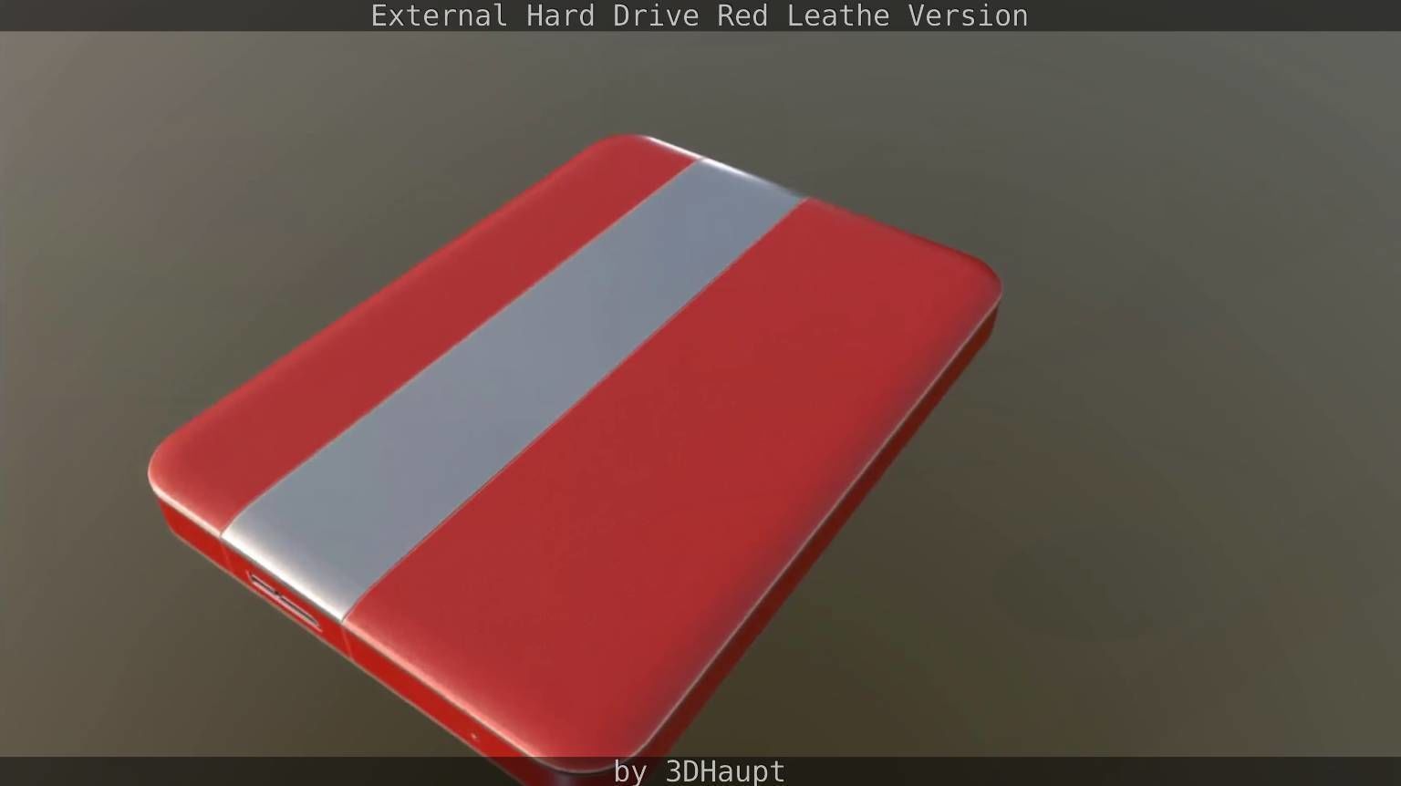 External Hard Drive  Red Leathe Version   - Gameready - PBR Low-poly 3D model_81