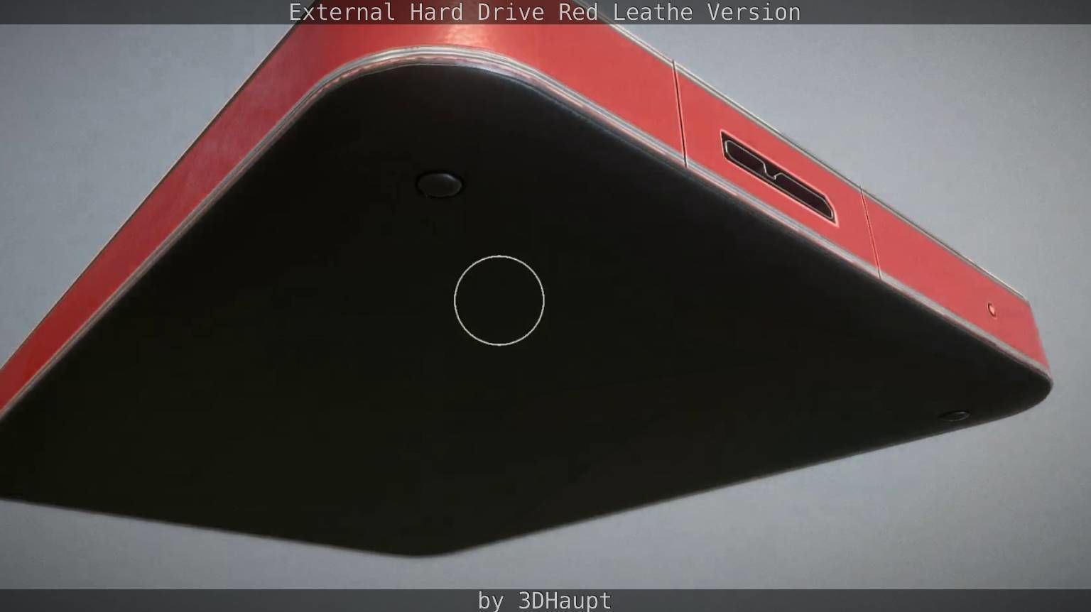 External Hard Drive  Red Leathe Version   - Gameready - PBR Low-poly 3D model_19