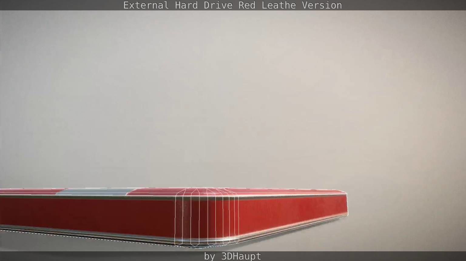 External Hard Drive  Red Leathe Version   - Gameready - PBR Low-poly 3D model_41