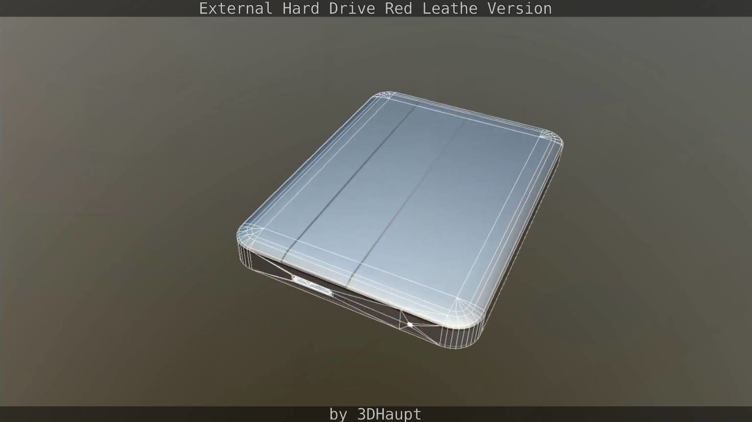 External Hard Drive  Red Leathe Version   - Gameready - PBR Low-poly 3D model_67