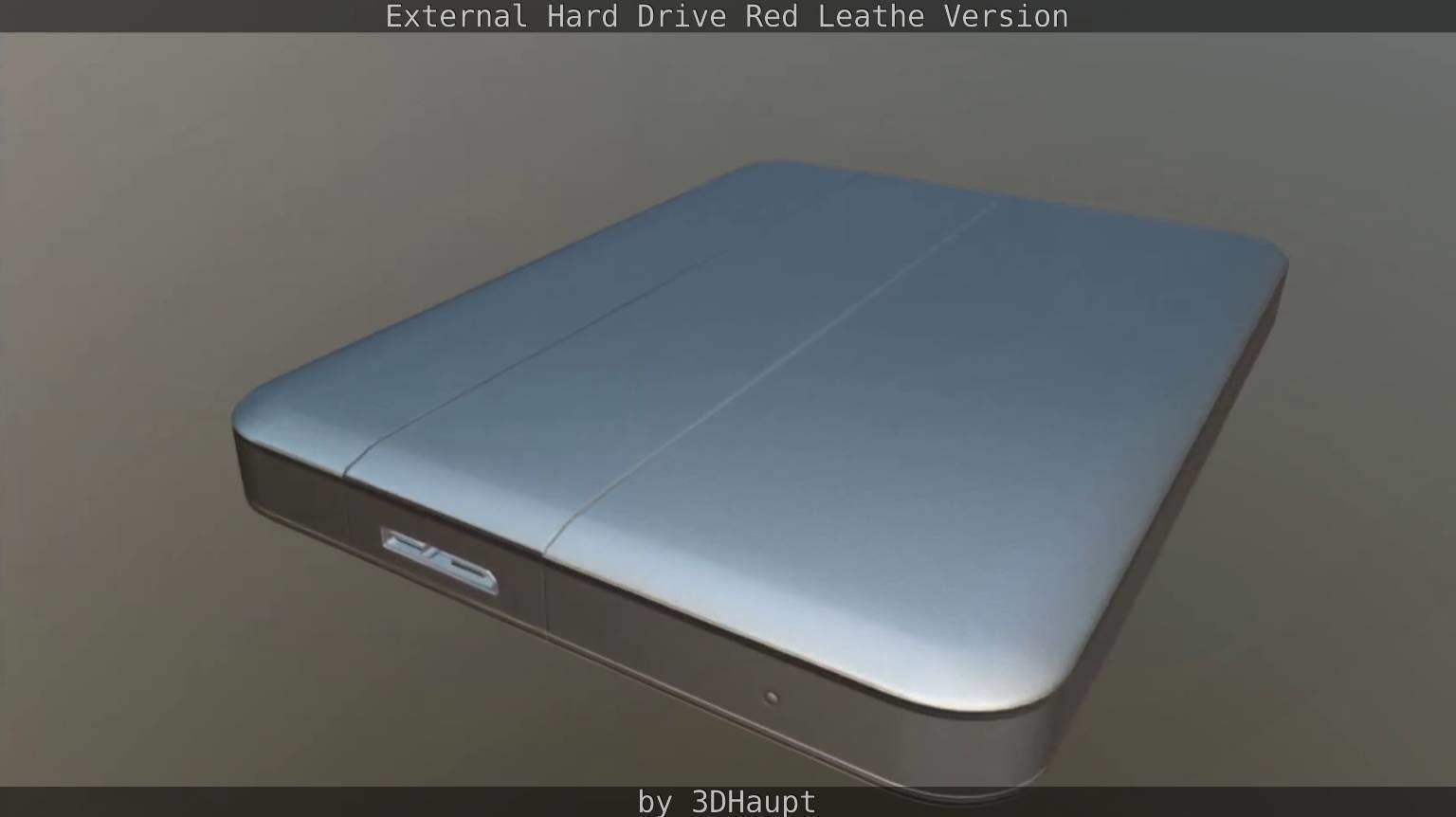 External Hard Drive  Red Leathe Version   - Gameready - PBR Low-poly 3D model_69