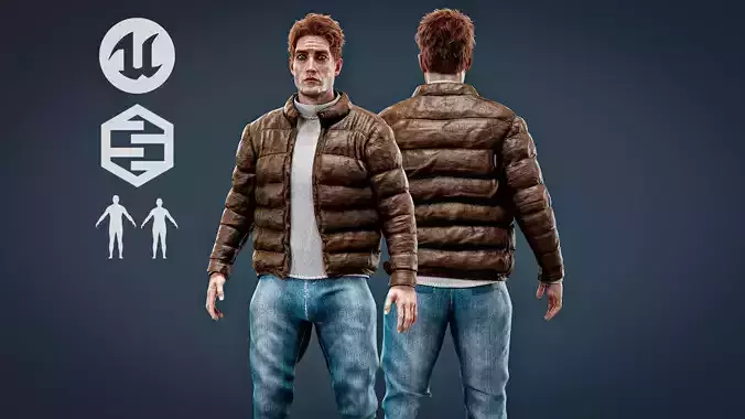 Streetwear Parametric Outfit 11 Fully Rigged to Metahuman