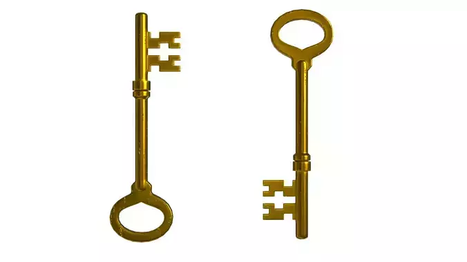 Old Key PBR 03 Low-poly 3D model