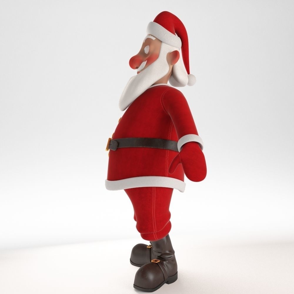 Santa Claus Low-poly 3D model_8