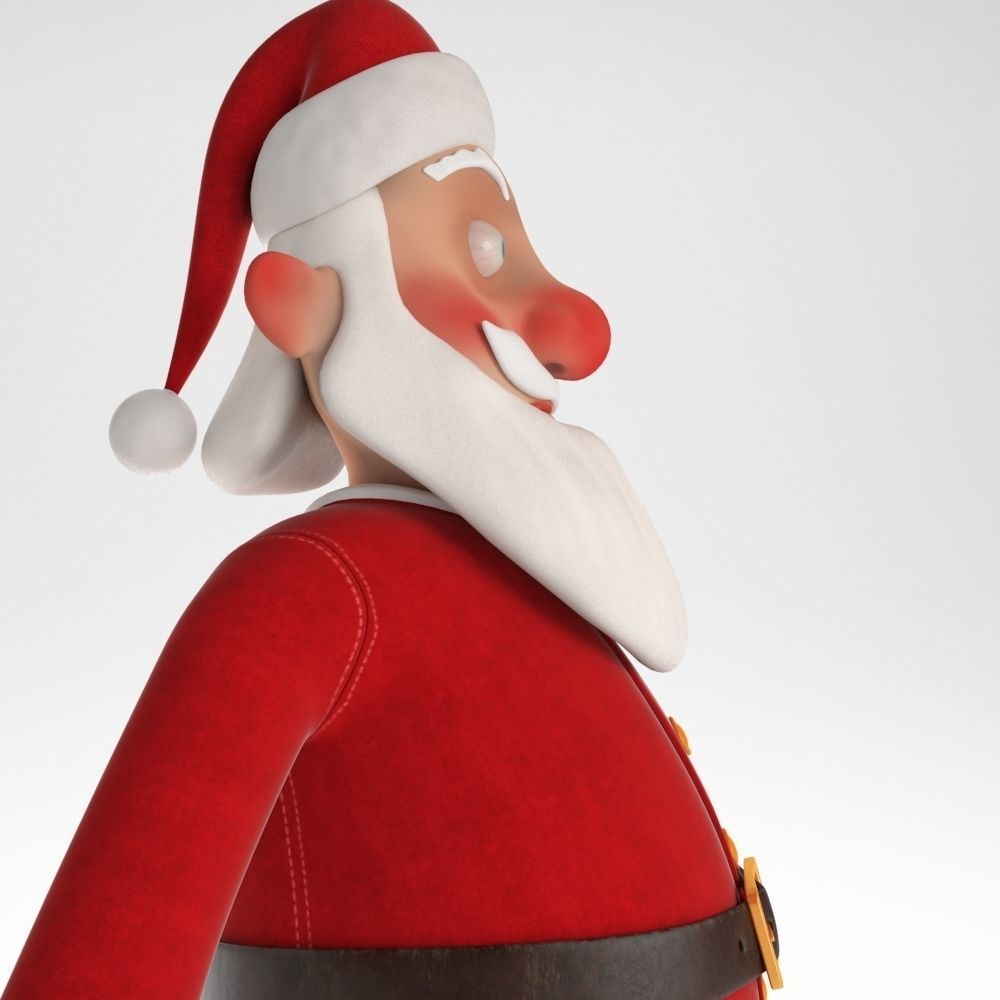 Santa Claus Low-poly 3D model_10