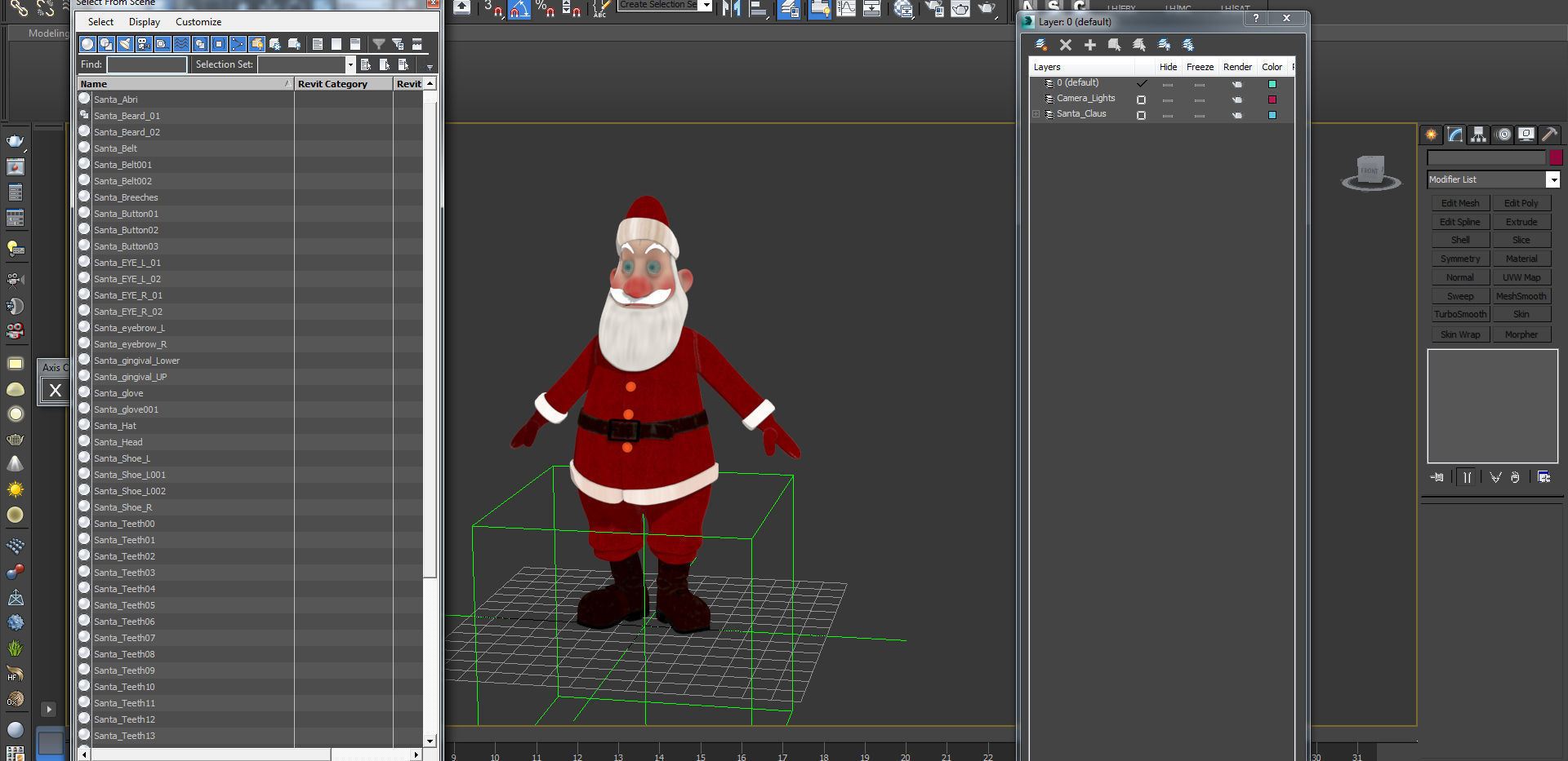 Santa Claus Low-poly 3D model_35