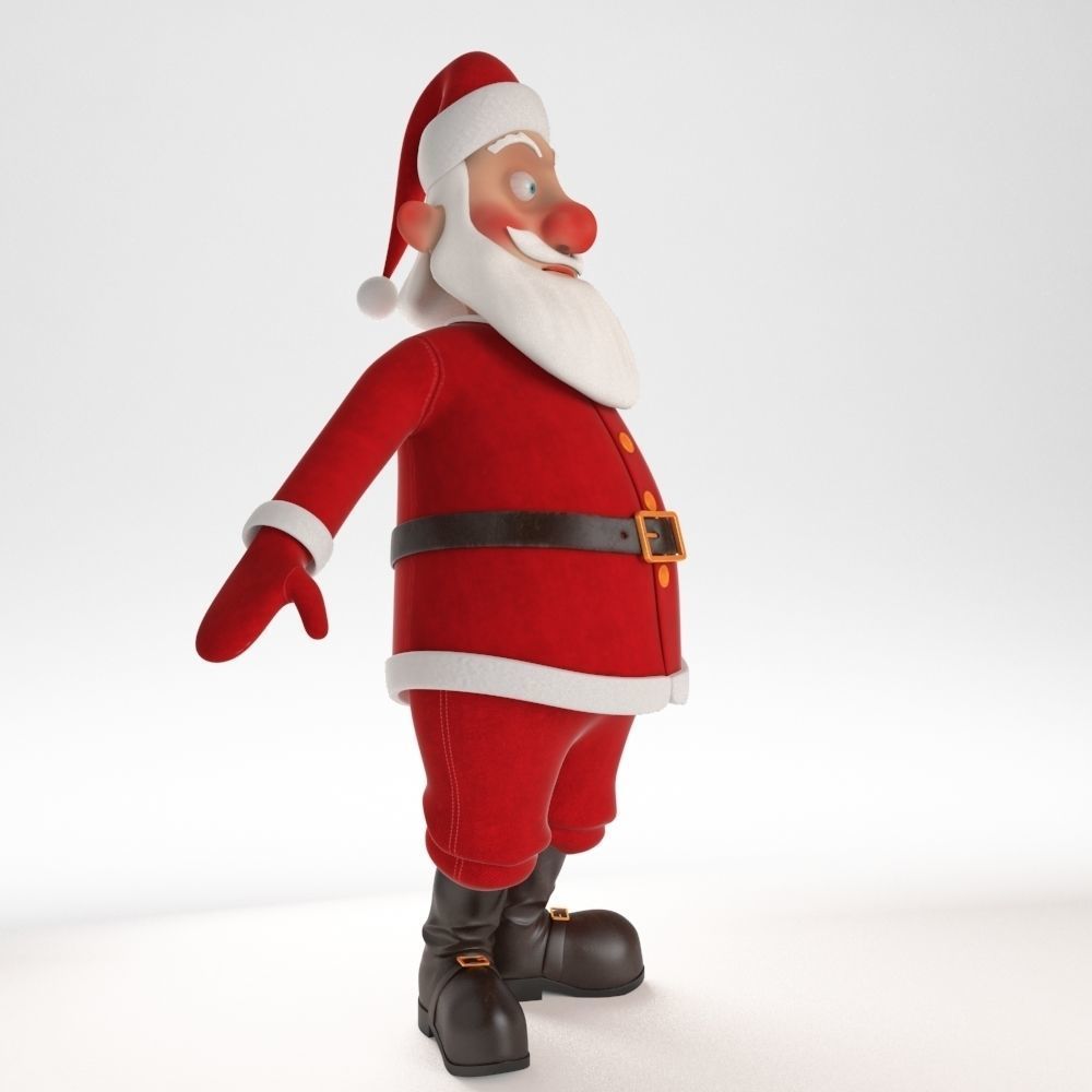 Santa Claus Low-poly 3D model_11