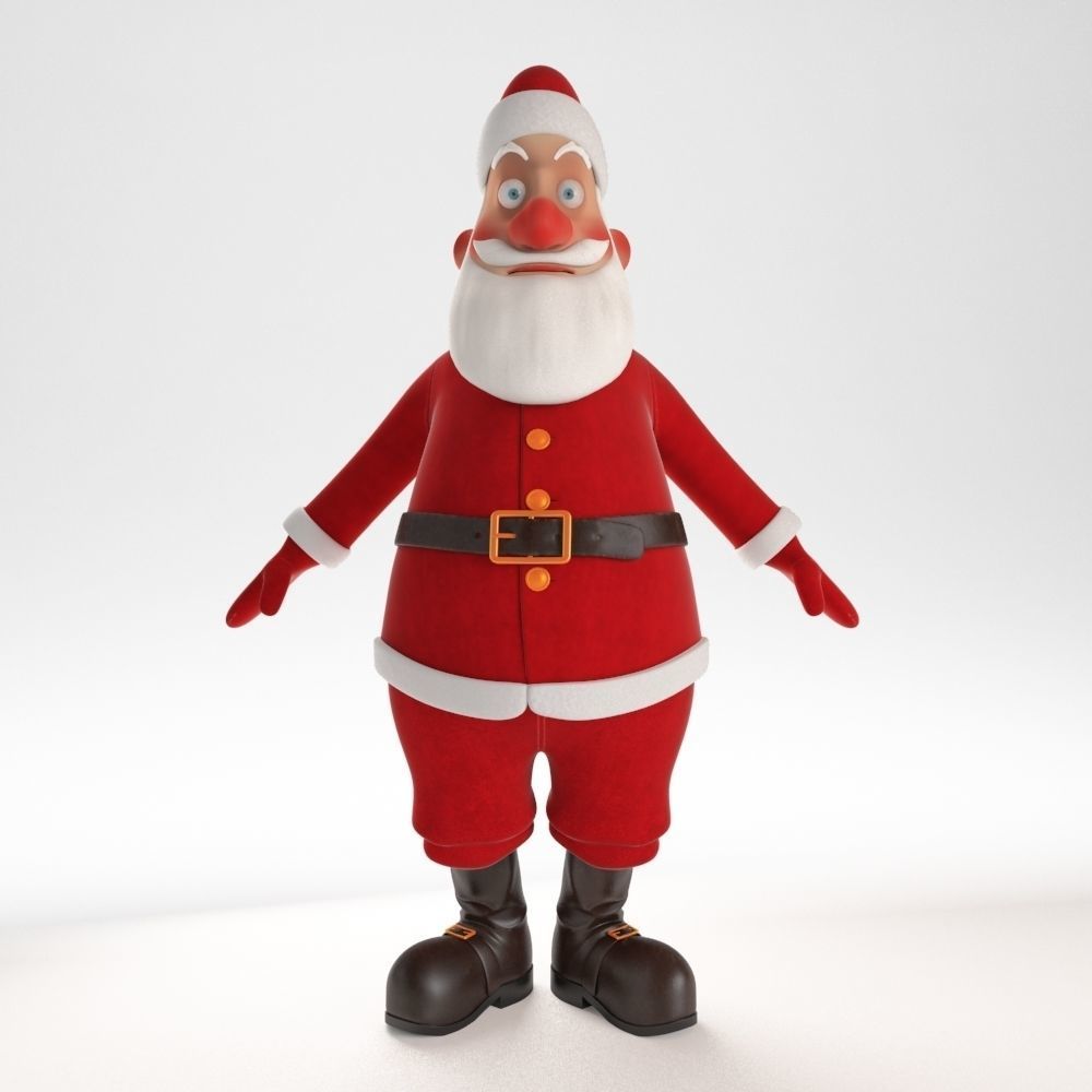 Santa Claus Low-poly 3D model_1