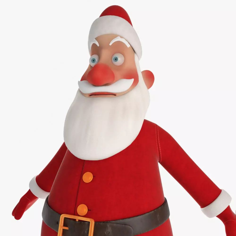 Santa Claus Low-poly 3D model_0