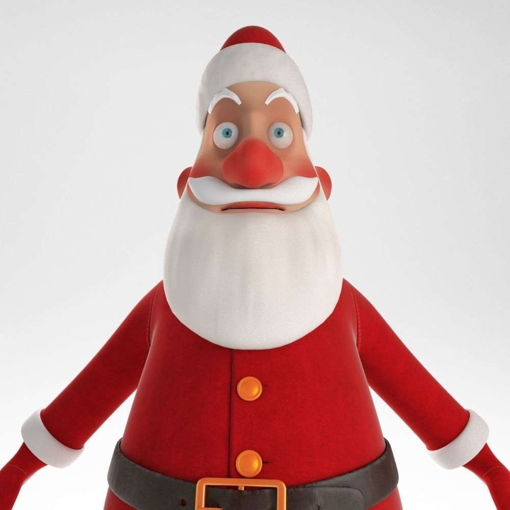 Santa Claus Low-poly 3D model_2