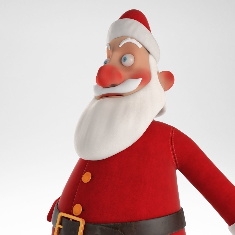 Santa Claus Low-poly 3D model_5