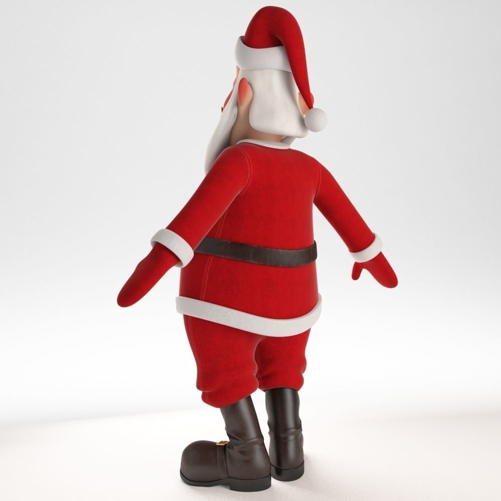 Santa Claus Low-poly 3D model_3