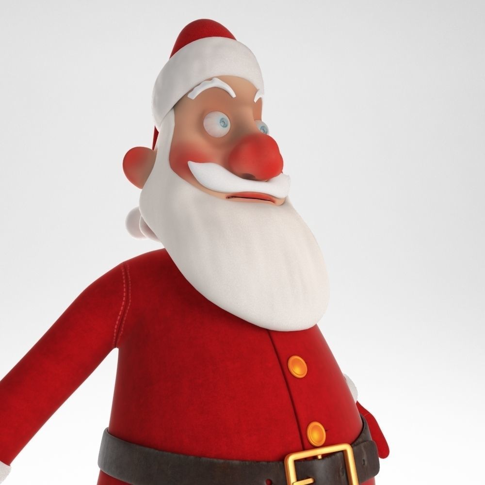 Santa Claus Low-poly 3D model_14