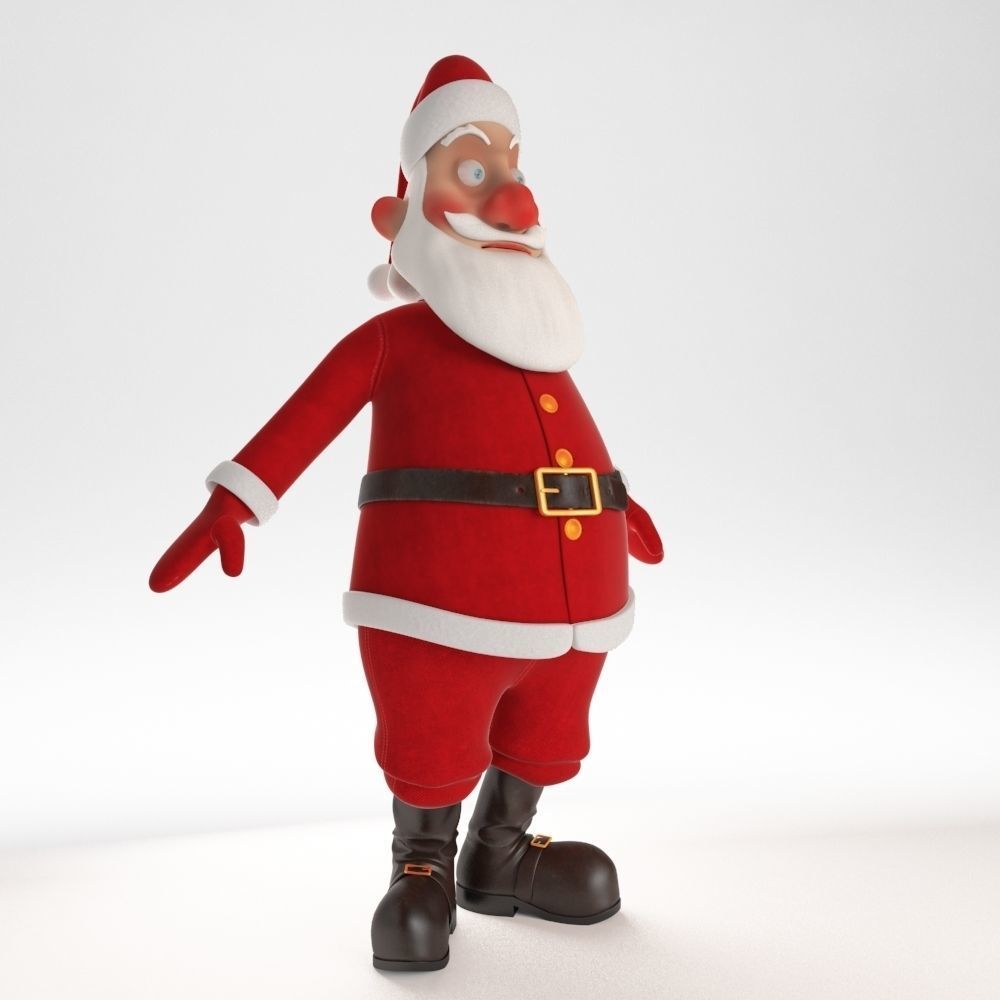 Santa Claus Low-poly 3D model_12