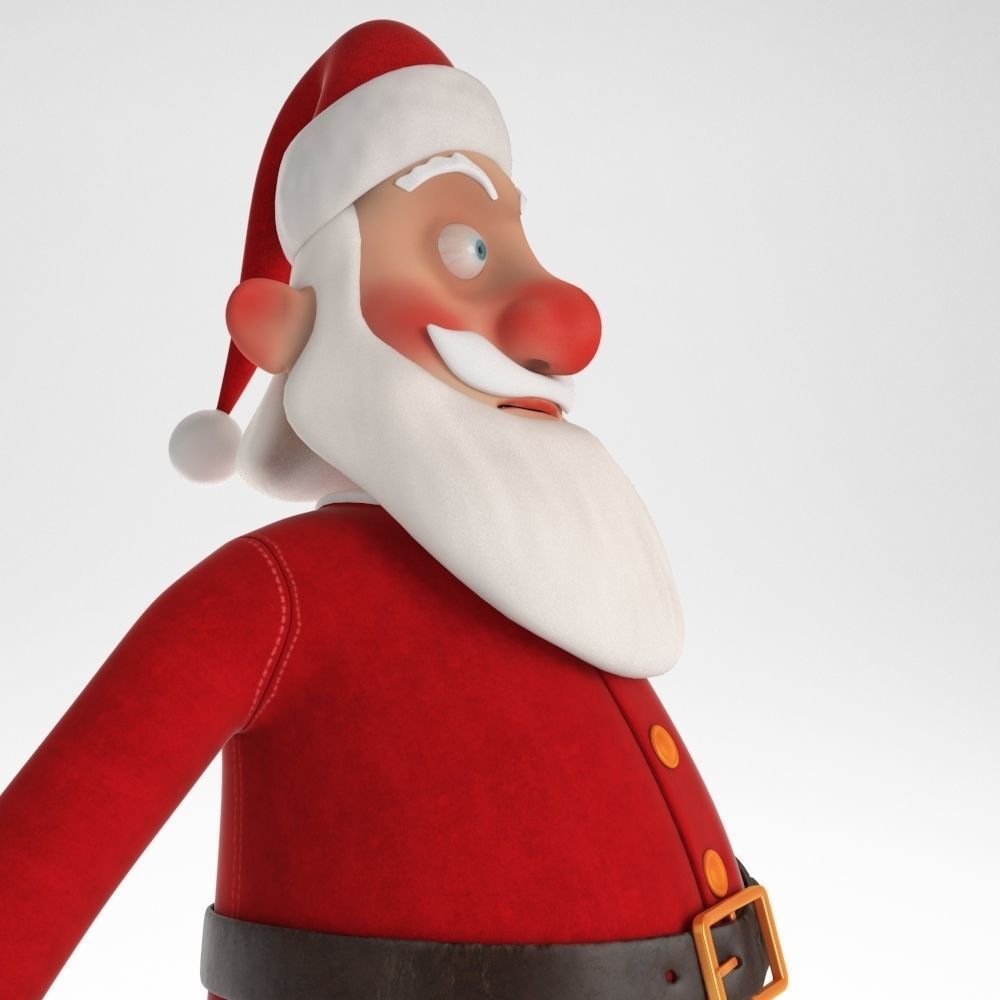 Santa Claus Low-poly 3D model_9