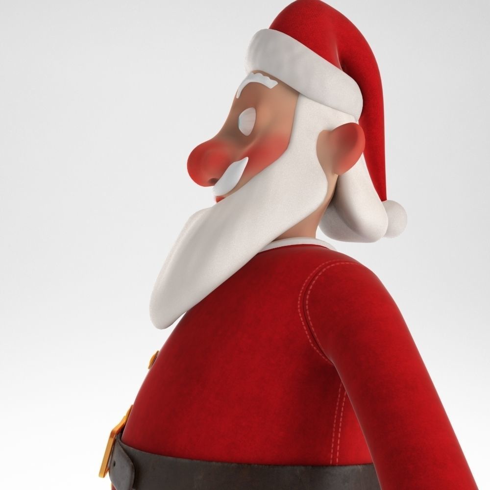 Santa Claus Low-poly 3D model_6
