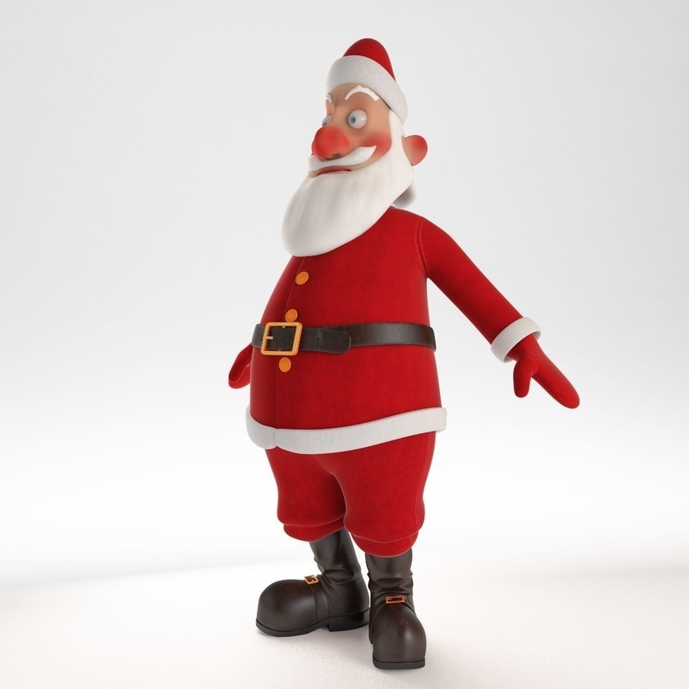 Santa Claus Low-poly 3D model_7