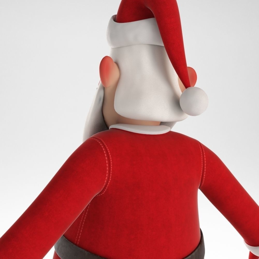 Santa Claus Low-poly 3D model_4