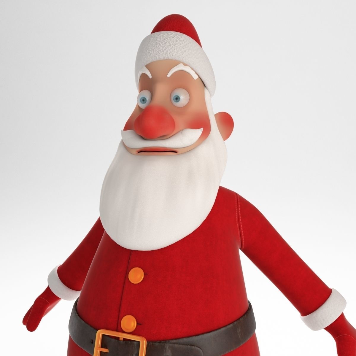 Santa Claus Low-poly 3D model_16