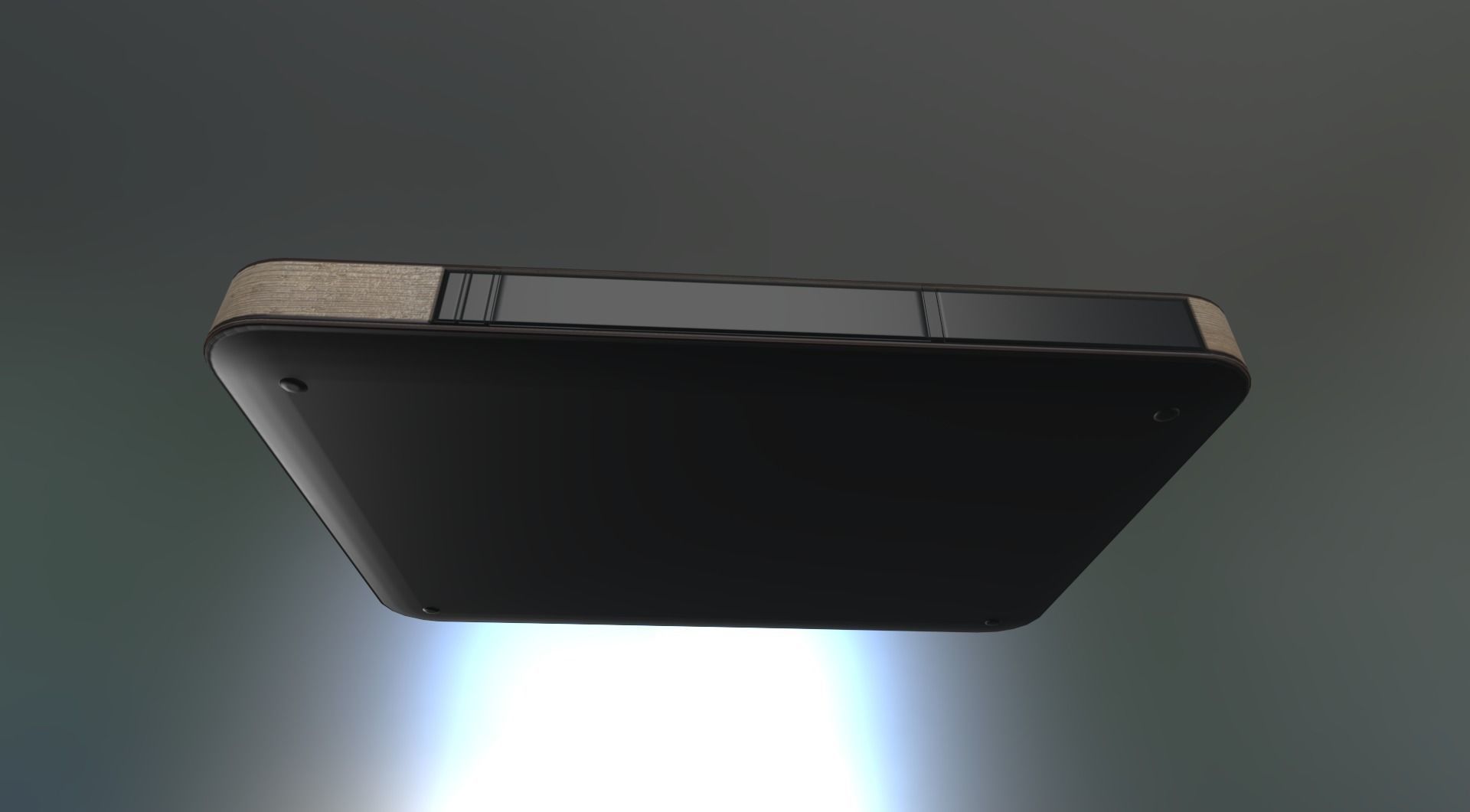 External Hard Drive Low Poly Wood Metal  - Gameready - PBR Low-poly 3D model_9
