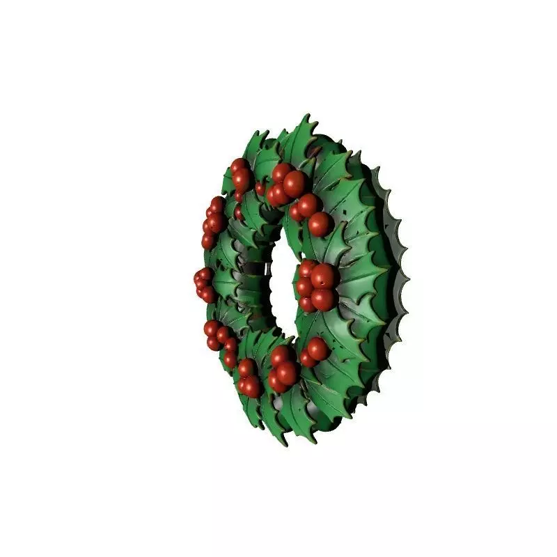 Christmas Wreath 3D Printable Decoration 3D print model