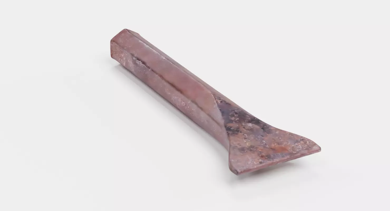 Stonemason Tool V2 - Worn Stone Carving Flat Chisel 3D model
