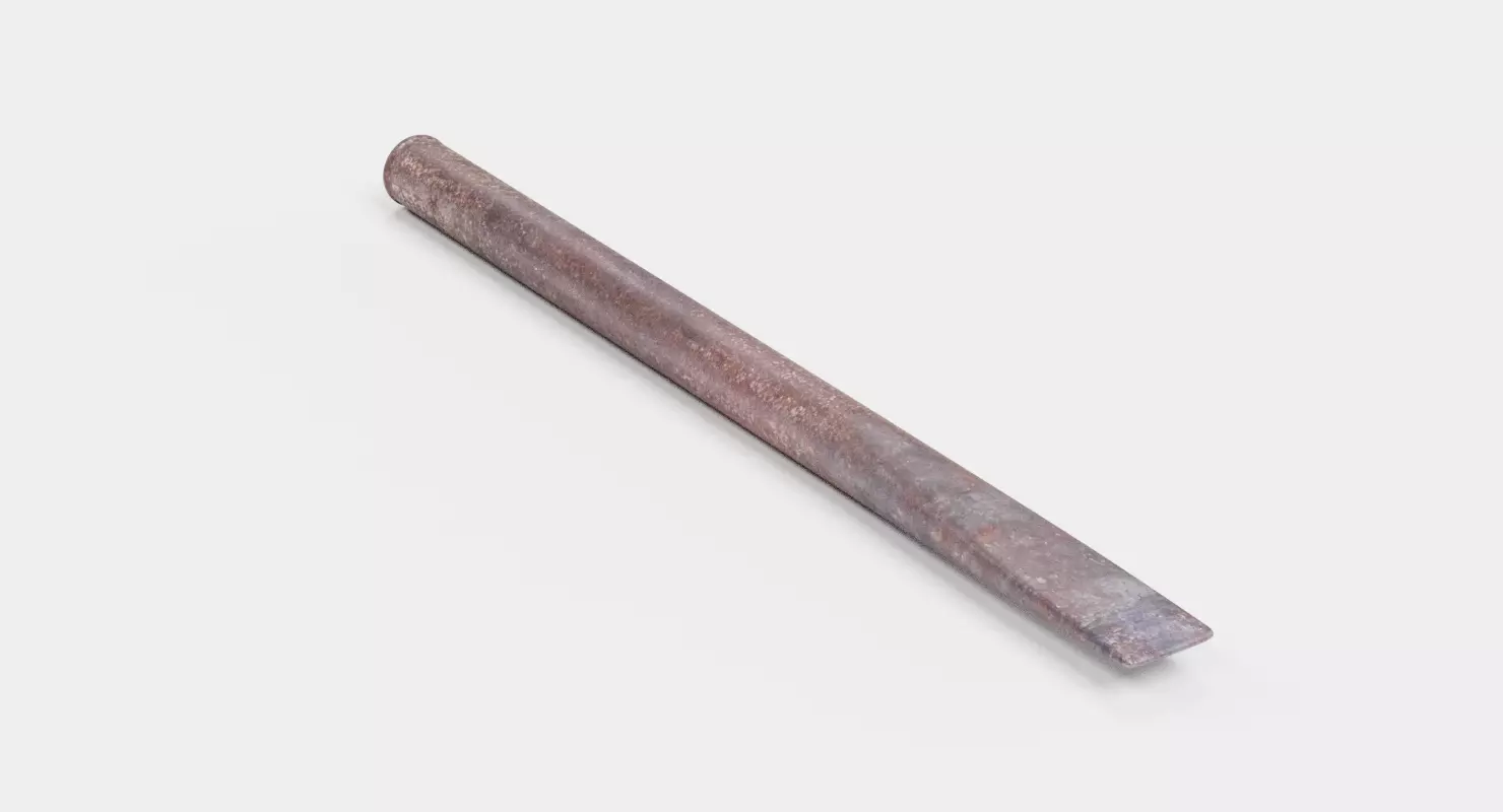Stonemason Tool V4 - Worn Stone Carving Flat Chisel 3D model